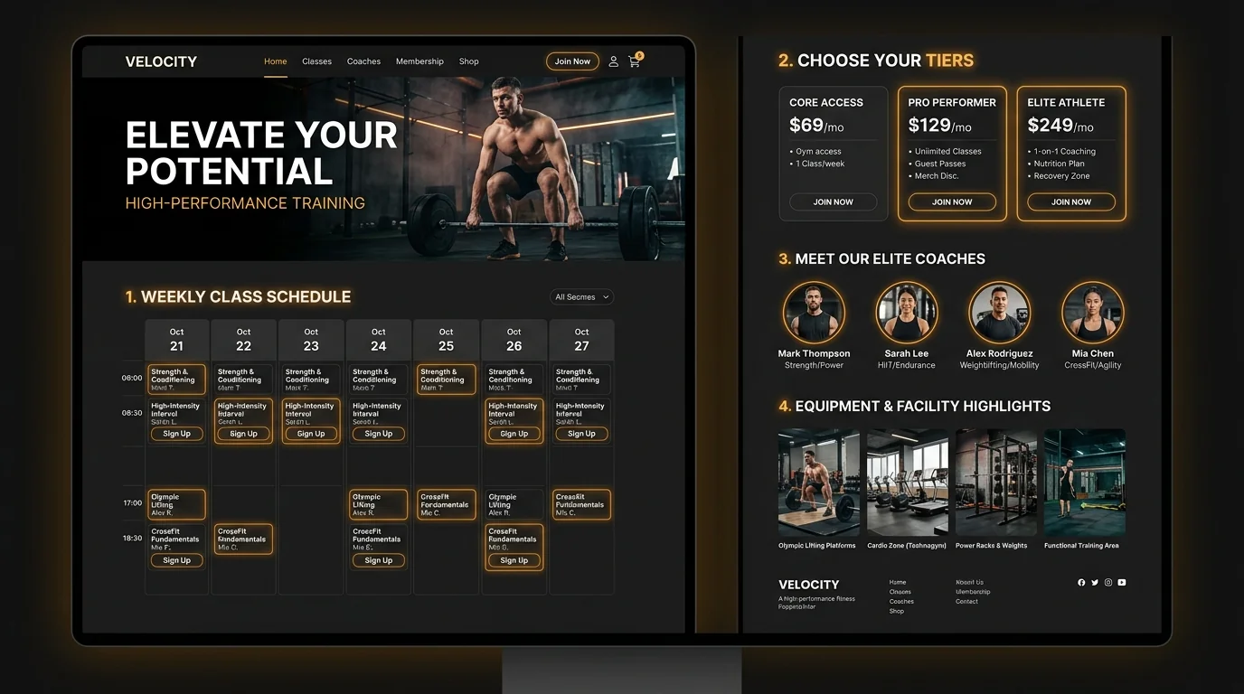 High-Performance Athletic Gym and Training Platform